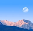 moon above a mountains moon above a mountains