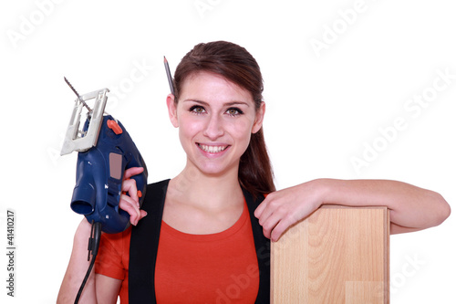 Photo: Portrait of a young woman laborer Portrait of a young woman laborer