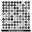 set of 100 techno elements set of 100 techno elements