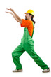 Construction worker isolated on the white Construction worker isolated on the white