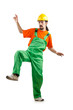 Construction worker isolated on the white Construction worker isolated on the white