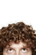 Photo: Cropped image of male with his eyes looking up Cropped image of male with his eyes looking up