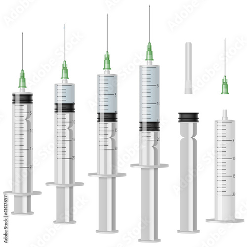 Vector: Medical syringes Medical syringes