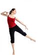 Girl in sportswear doing sport exercises
