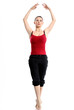 Girl in sportswear doing sport exercises