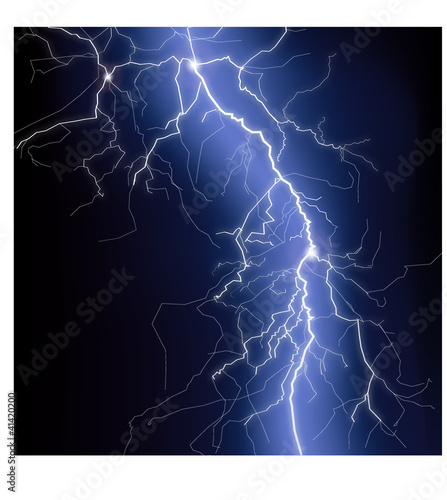 Vector: Blitze mit blauem Schein Blitze mit blauem Schein