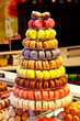 colorful macaroon in dessert shop colorful macaroon in dessert shop