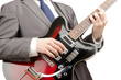 Young guitar player isolated on white Young guitar player isolated on white