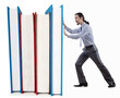 Businessman with books on white Businessman with books on white