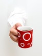 Foto: Giving cold drink in the cup Giving cold drink in the cup