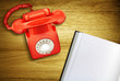 red phone on desk