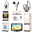 Set of household appliances icons