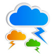 Blank clouds shapes, add your own text