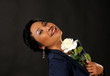 Dame mit Rose