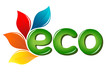 Eco sign with leafs