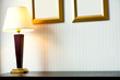 Foto: black leather table with electric lamp black leather table with electric lamp
