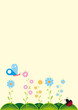 Greeting card or invitation with flowers