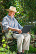 Senior with a laptop
