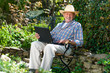 Senior with a laptop Senior with a laptop