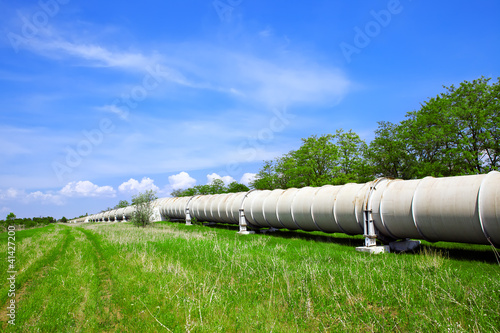 Photo: Industrial pipe with gas and oil Industrial pipe with gas and oil