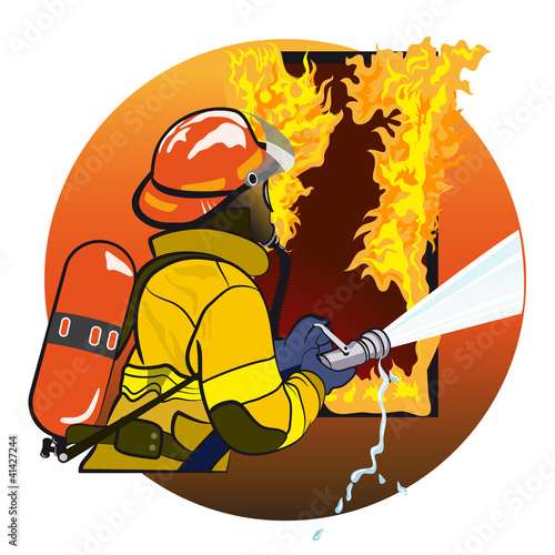 Vector: Firefighter Firefighter