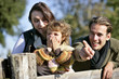 Amazed family witnessing a once in a lifetime experience