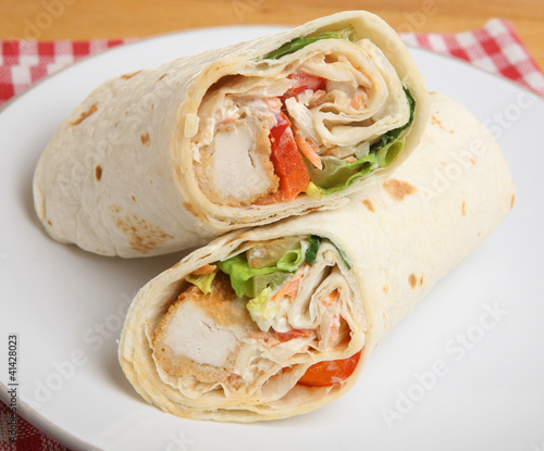 Photo: Southern Fried Chicken Wrap Sandwich Southern Fried Chicken Wrap Sandwich
