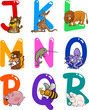 Cartoon Alphabet with Animals Cartoon Alphabet with Animals