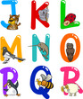 Cartoon Alphabet with Animals Cartoon Alphabet with Animals