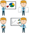 Cute funny businessmen set Cute funny businessmen set