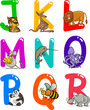 Cartoon Alphabet with Animals Cartoon Alphabet with Animals