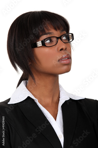 Foto: Serious businesswoman in glasses Serious businesswoman in glasses