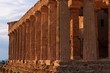 Colonnade of ancient Concordia temple in Agrigento,  Italy