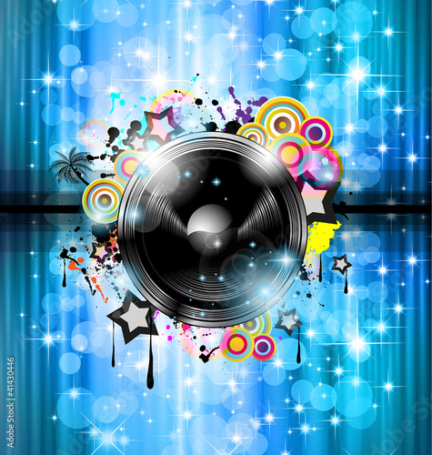 Vector: Music Club background for disco dance international event Music Club background for disco dance international event