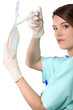 Female administering drugs