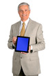 Smiling Middle Aged Businessman With Tablet Smiling Middle Aged Businessman With Tablet