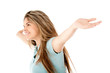 Woman with arms open