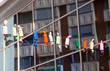 Fallas decoration fake fireworks colorful in a row