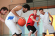 Photo: Basketball player dribbling Basketball player dribbling