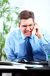 Stressed businessman. Stressed businessman.