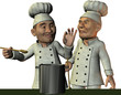 Küchenchef beurteilt das Essen Küchenchef beurteilt das Essen