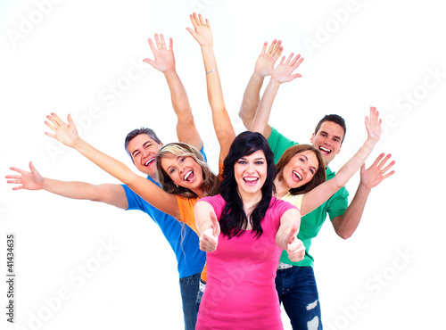 Photo: Group of happy people. Group of happy people.