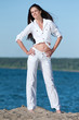 Sexy woman posing on the beach Sexy woman posing on the beach