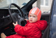 Toddler   driving  car