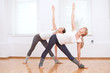 Photo: Women doing yoga exercise at gym Women doing yoga exercise at gym