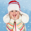 Little Child Girl in Winter Hat