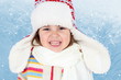 Little Child Girl in Winter Hat