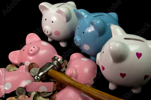 Photo: Broken Piggy Bank Broken Piggy Bank