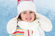 Little Child Girl in Winter Hat