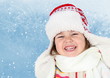 Little Girl in Winter Hat Laughing